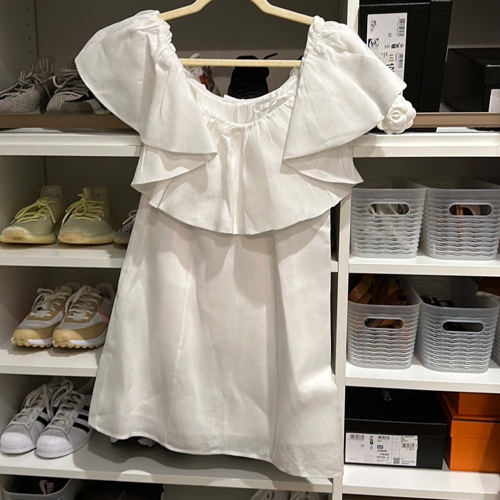 DISSH ISABELLE WHITE LINEN MINI DRESS size 4